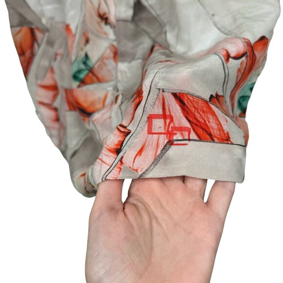 Ports 1961 100%‎ Silk Abstract Multicolor Floral Sleeveless Dress Size 44 Italy - Picture 4 of 14